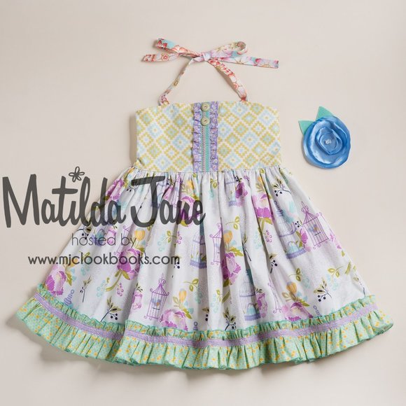 MATILDA JANE Size 8 PLATINUM Song Birds Ellie Sun Dress Girls Floral #2942 - Picture 3 of 8